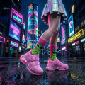 Medias Pink Allien